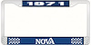 1971 Nova License Plate Frame Style 2 Blue - image 1