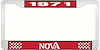 1971 Nova License Plate Frame Style 2 Red - image 1