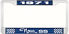 1971 Nova SS License Plate Frame Style 3 Blue - image 1