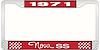1971 Nova SS License Plate Frame Style 3 Red - image 1