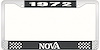 1972 Nova License Plate Frame Style 2 Black - image 1