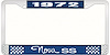 1972 Nova SS License Plate Frame Style 3 Blue - image 1