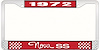 1972 Nova SS License Plate Frame Style 3 Red - image 1