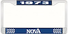 1973 Nova License Plate Frame Style 2 Blue - image 1
