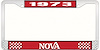 1973 Nova License Plate Frame Style 2 Red - image 1