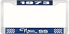 1973 Nova SS License Plate Frame Style 3 Blue - image 1
