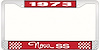 1973 Nova SS License Plate Frame Style 3 Red - image 1