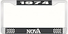 1974 Nova License Plate Frame Style 2 Black - image 1