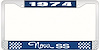 1974 Nova SS License Plate Frame Style 3 Blue - image 1
