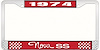 1974 Nova SS License Plate Frame Style 3 Red - image 1