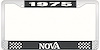 1975 Nova License Plate Frame Style 2 Black - image 1