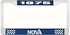 1975 Nova License Plate Frame Style 2 Blue - image 1