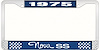 1975 Nova SS License Plate Frame Style 3 Blue - image 1