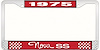 1975 Nova SS License Plate Frame Style 3 Red - image 1