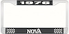 1976 Nova License Plate Frame Style 2 Black - image 1