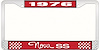 1976 Nova SS License Plate Frame Style 3 Red - image 1