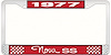 1977 Nova SS License Plate Frame Style 3 Red - image 1