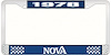 1978 Nova License Plate Frame Style 2 Blue - image 1