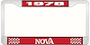 1978 Nova License Plate Frame Style 2 Red - image 1