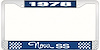 1978 Nova SS License Plate Frame Style 3 Blue - image 1