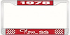 1978 Nova SS License Plate Frame Style 3 Red - image 1