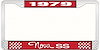 1979 Nova SS License Plate Frame Style 3 Red - image 1