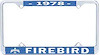 1978 Firebird License Plate Frame - image 1