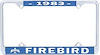 1983 Firebird License Plate Frame - image 1