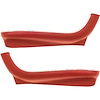 LP1002 1969-71 Chevy II, Nova, GM A, B-Body; Seat Side Panel Apron Covers; Strato Bucket; With Mylar Chrome Trim; Red ABS - image 1