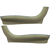 LP1009 1968-72 Chevy II, Nova, GM A, B-Body; Seat Side Panel Apron Covers; Strato Bucket; With Mylar Chrome Trim; Ivy Gold ABS - image 1