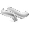LP1022 1966-72 Chevy II, Nova, GM A, B-Body; Seat Side Panel Covers; Strato Bucket; with Mylar Chrome Trim; White ABS - image 2