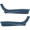LP1026 1966-72 Chevy II, Nova, GM A, B-Body; Seat Side Panel Apron Covers; Strato Bucket; With Mylar Chrome Trim; Medium Blue AB - image 1