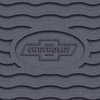 M55001 Accessory Front Floor Mats 1955-56 Bel Air, 150, 210, Nomad; With Bow Tie Logo; Black; Pair - image 2