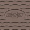 M55071 1955-56 Bel Air, 150, 210, Nomad; Accessory Front Floor Mats; with Bow Tie Logo; Brown; Pair - image 2
