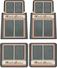 M55107 1955-57 Chevrolet Bel Air; Carpet Floor Mat Set; 4 Piece; Gray / Coral / Beige - image 1