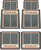 M55127 1955-57 Chevy Nomad; Custom Carpet Floor Mats; Gray / Coral / Beige; 4 Piece Set - image 1