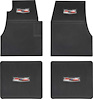 M55201 Ribbed Rubber Floor Mat Set for 1955-1957 Chevrolet Bel Air [With "Chevrolet" Crest, Black] - image 1