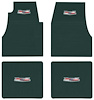 M55206 Ribbed Rubber Floor Mat Set for 1955-1957 Chevy Bel Air, Del Ray, Nomad, 150, 210 [Dark Green] - image 1