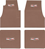 M55207 Ribbed Rubber Floor Mat Set 1955-57 Chevy; With "Chevrolet" Crest; Brown; 4-Piece Set - image 1