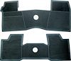 M61001 Bow Tie Rubber Floor Mat Set 1961-64 Chevy w/o Console [Black] - image 1