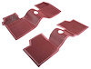 M61002 Bow Tie Rubber Floor Mat Set 1961-64 Impala, Bel Air, Biscayne; w/o Console; Red; Front/Rear - image 1