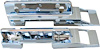 MA1532 Front Arm Rest Bases; 1967 Dart, Barracuda, Valiant; Chrome; Pair - image 1