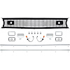 MA3002 Front Grill Kit 1970-72 Plymouth; Valiant, Duster, Scamp; Black Surround; With Black Grill Bars - image 1