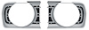 MA3103 Headlamp Bezels 1972 Dodge Dart/Demon; Headlamp Bezel; Pair - image 1