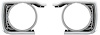 MA3105 Headlamp Bezels 1973-74 Dodge Dart-Pair - image 1