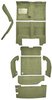 MA507514 Loop Carpet Set 1964 Barracuda; 4 Speed; Complete; 9-Piece Set; Moss Green - image 2
