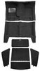 MA513501 Complete 6-Piece Black Loop Carpet Set 1967-69 Barracuda 4 Speed - image 2