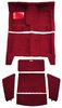 MA513502 Complete 6-Piece Red Loop Carpet Set 1967-69 Barracuda 4 Speed - image 2