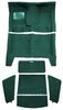 MA513508 Complete 6-Piece Dark Green Loop Carpet Set 1967-69 Barracuda 4 Speed - image 2