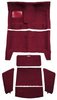 MA513513 Complete 6-Piece Maroon Loop Carpet Set 1967-68 Barracuda 4 Speed - image 2